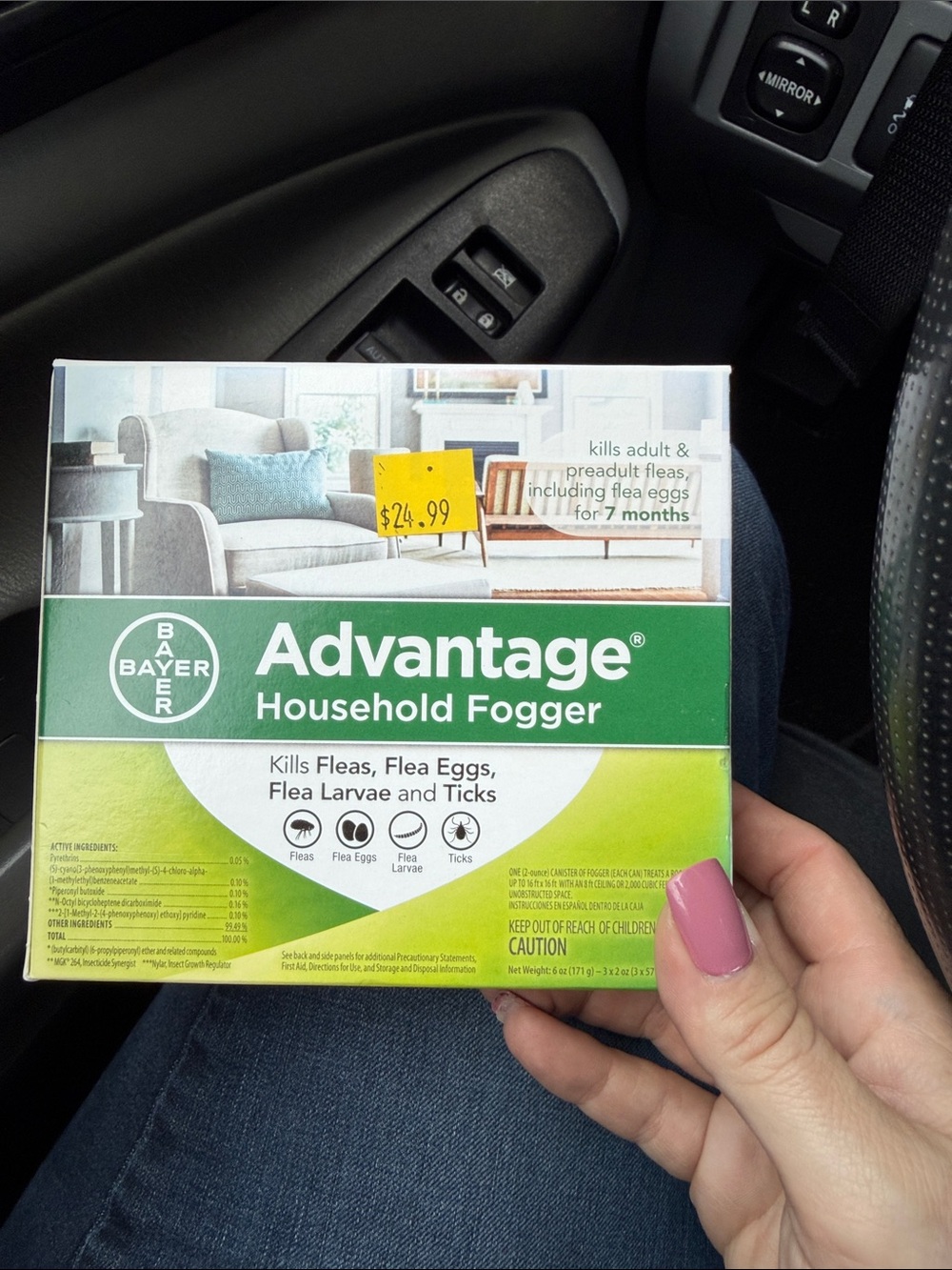 BNIB ADVANTAGE Household Fogger - Set of 3 for fleas, flea eggs,larvae and ticks